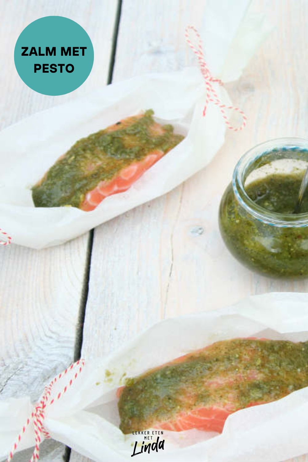 Zalm met pesto
