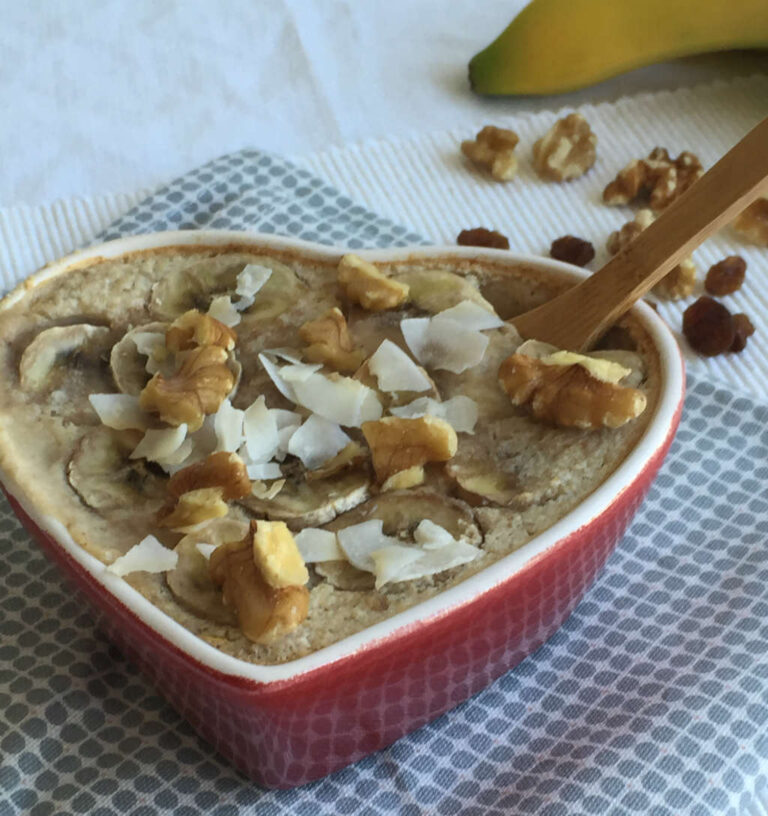 Havermout uit de oven met banaan