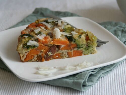 frittata met zoete aardappel