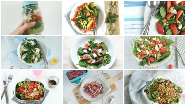 gezonde lunch salade kruiden