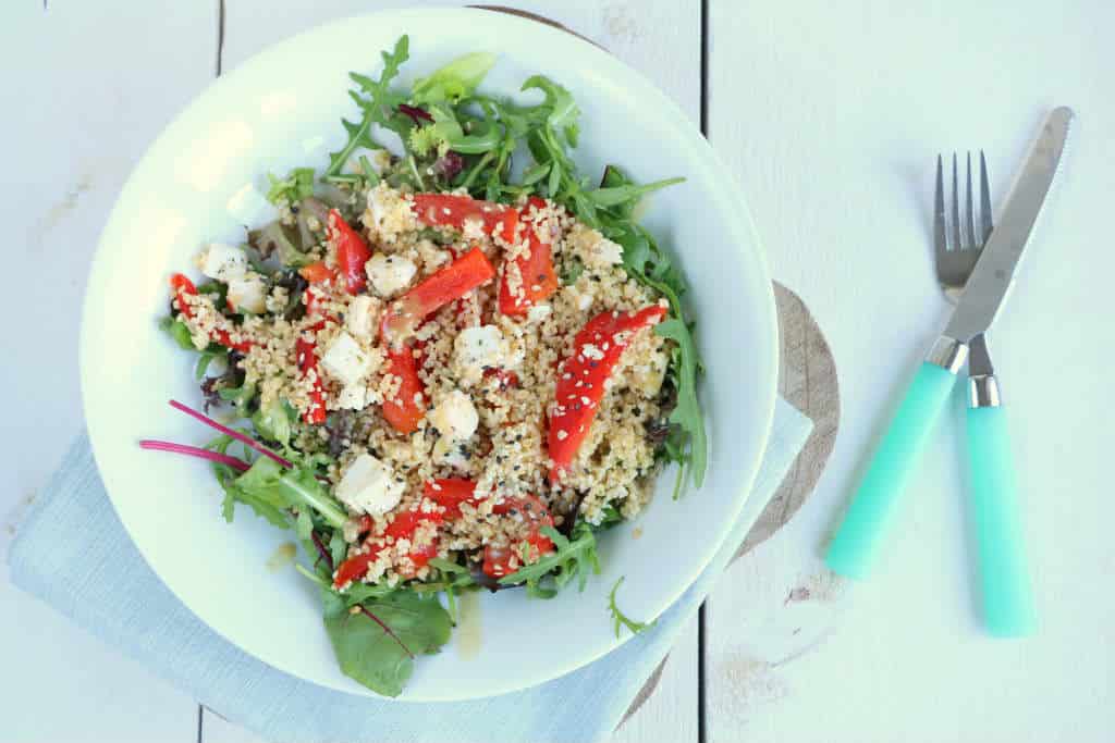 Bulgur salade met geroosterde paprika