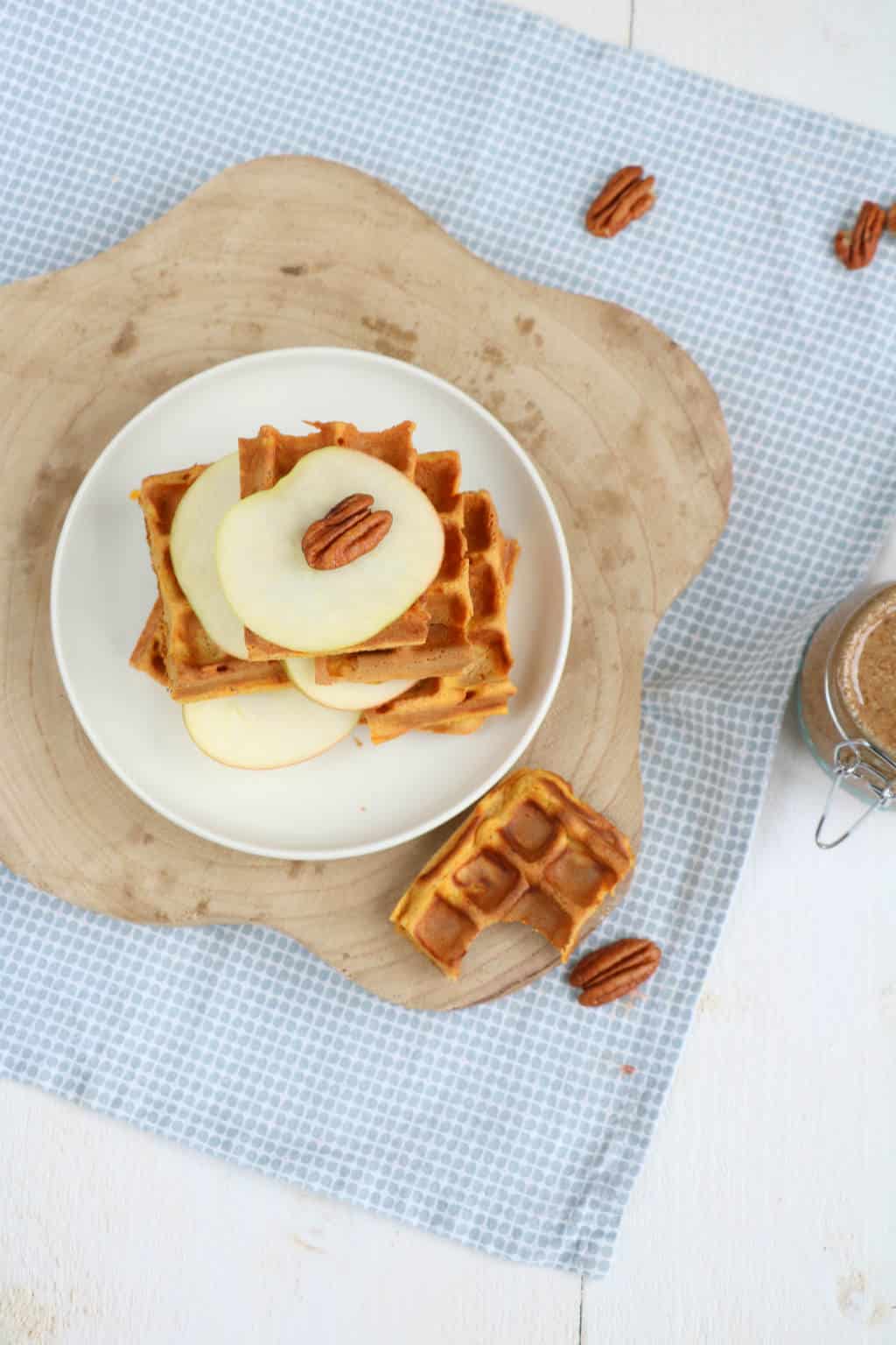 zoete aardappel wafels