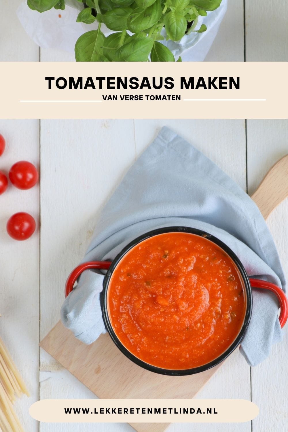 Zelf pastasaus maken van verse tomaten