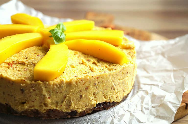 rauwe mango cheesecake