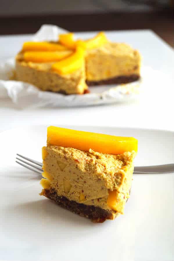 rauwe mango cheesecake