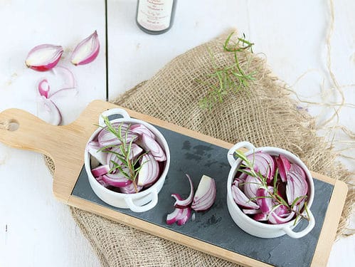 Rode uien met balsamico