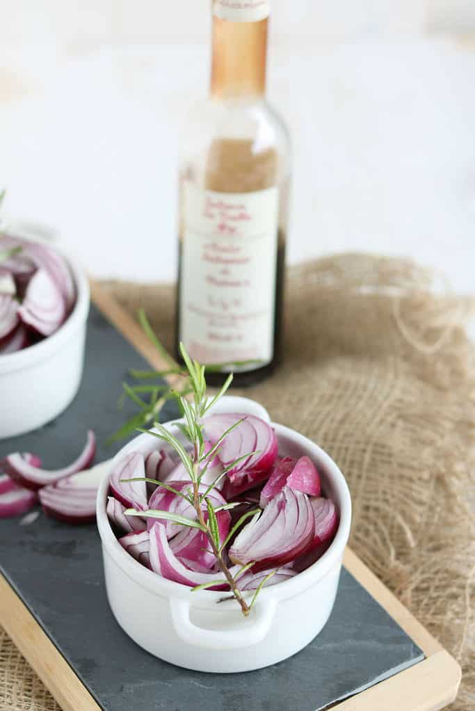 Rode uien met balsamico