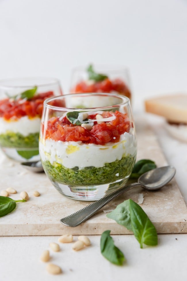 Italiaanse amuse in een glaasje