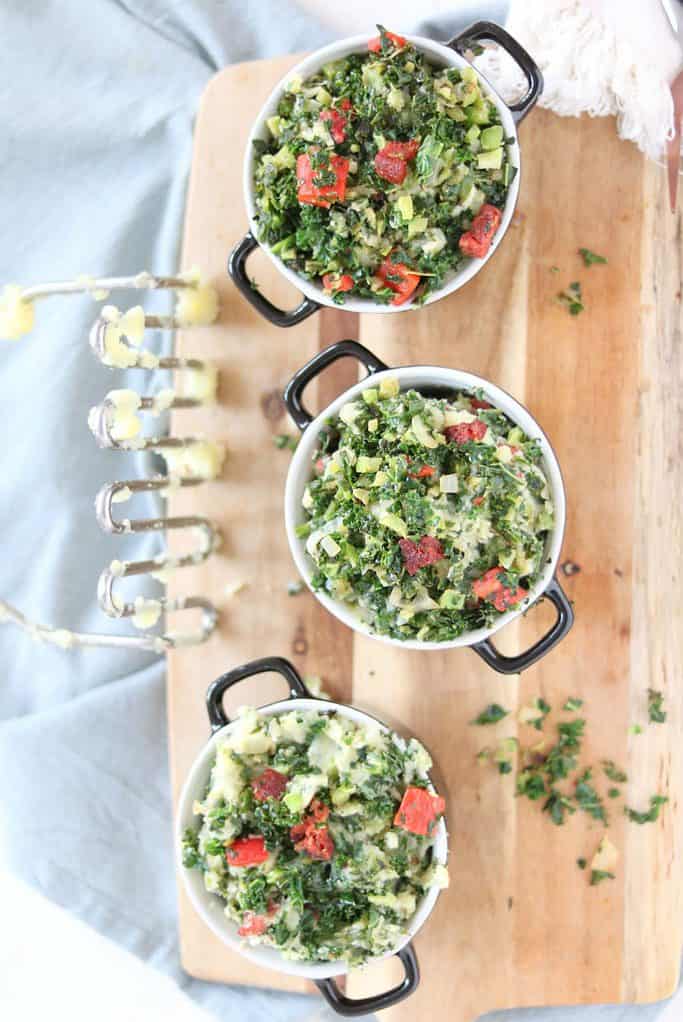 Spaanse boerenkool stamppot met chorizo en geroosterde paprika