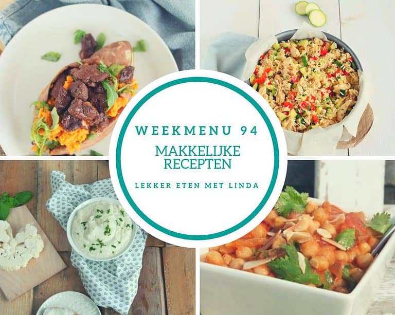 Weekmenu 94 makkelijke recepten