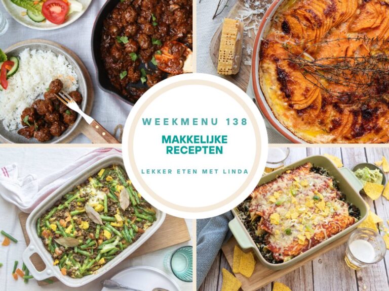Weekmenu 138 – makkelijke recepten