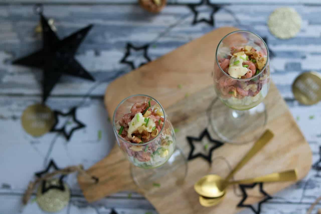 garnalen cocktail in een glaasje