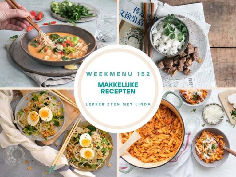 Weekmenu 152 makkelijke recepten