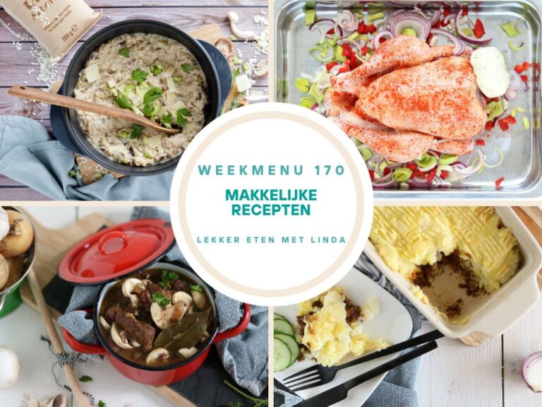 Weekmenu 170 makkelijke recepten
