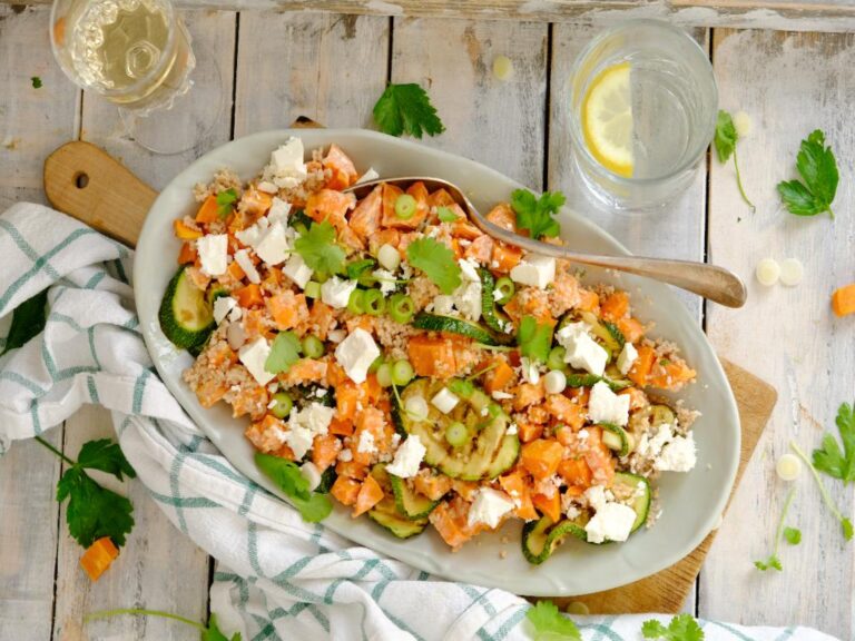 Zoete aardappel salade met feta