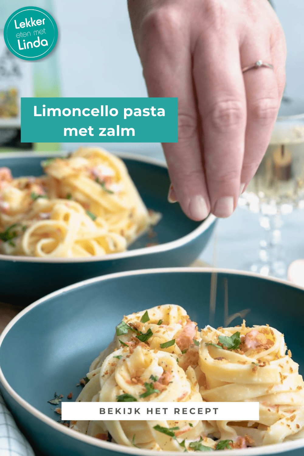 Limoncello pasta met zalm