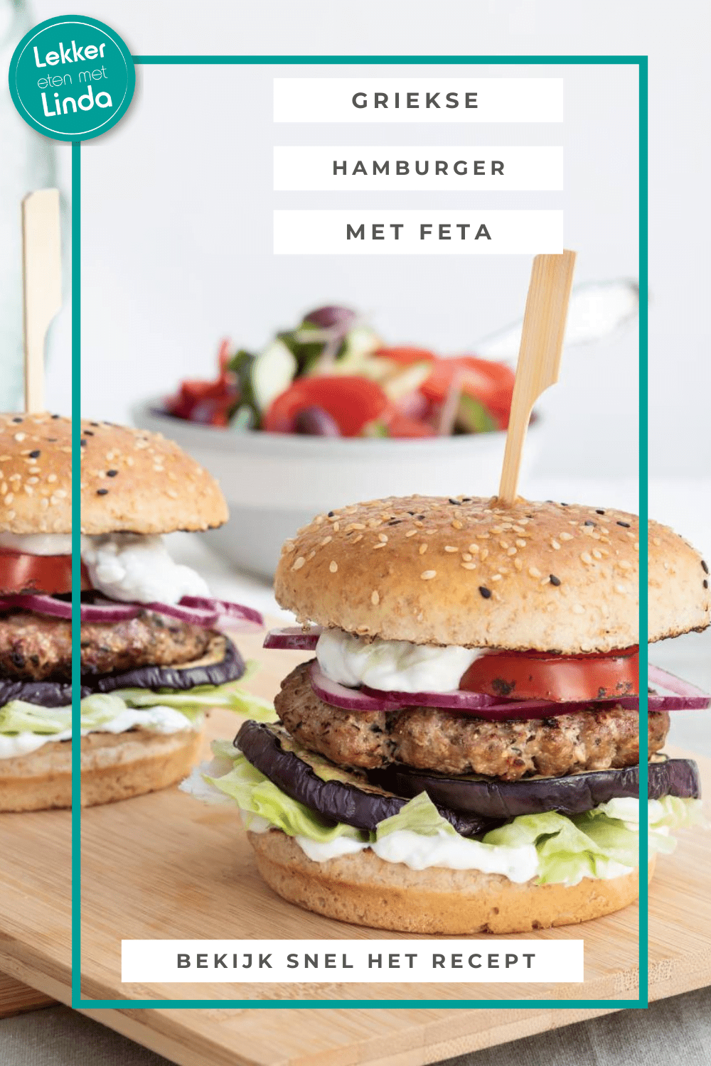 Grieks recept voor een hamburger met feta