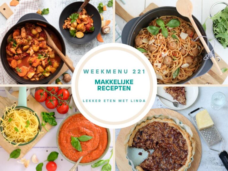 Weekmenu makkelijke recepten 221