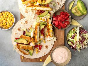 Wraps met krokante kip