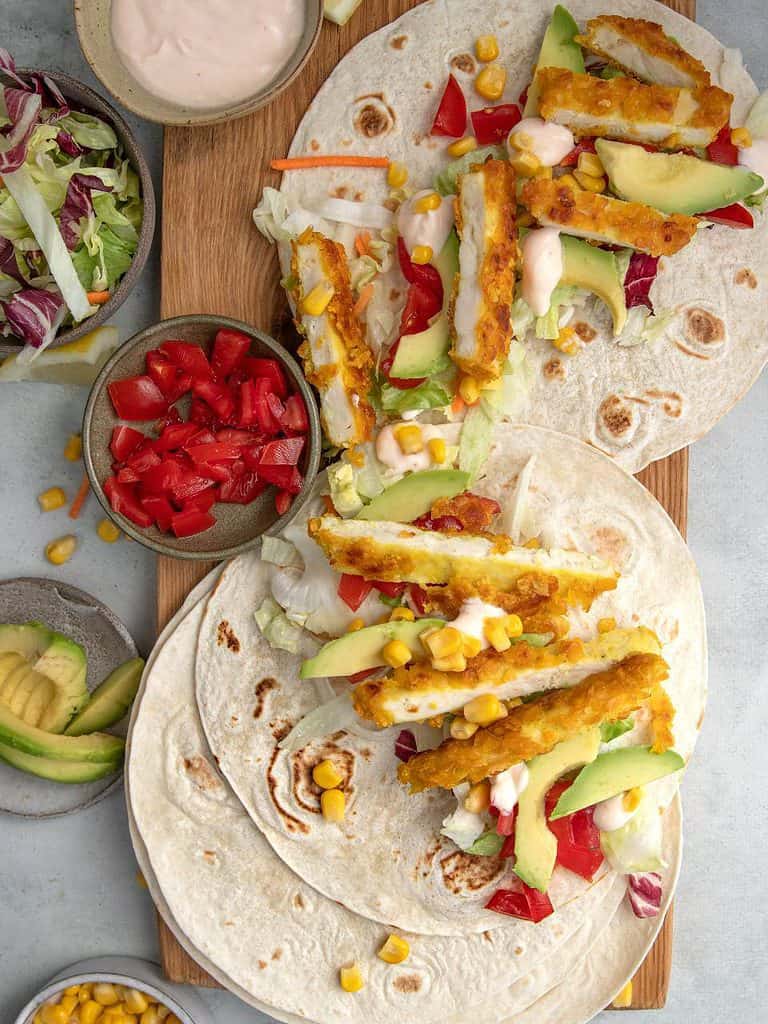 Wraps met krokante kip