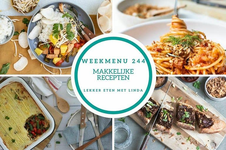 Weekmenu makkelijke recepten 244