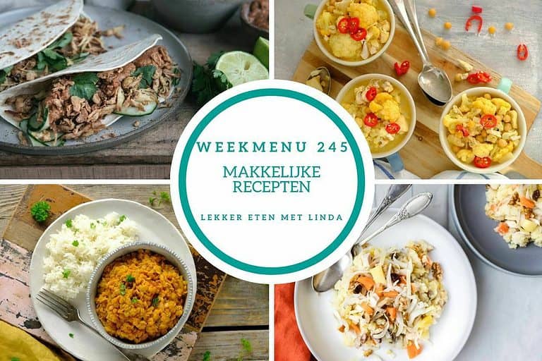 Weekmenu makkelijke recepten 245