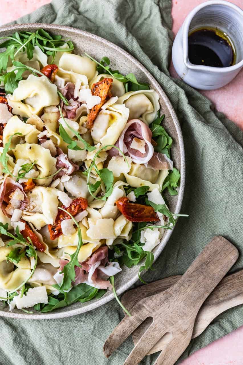 Tortellini salade, camping recept 
