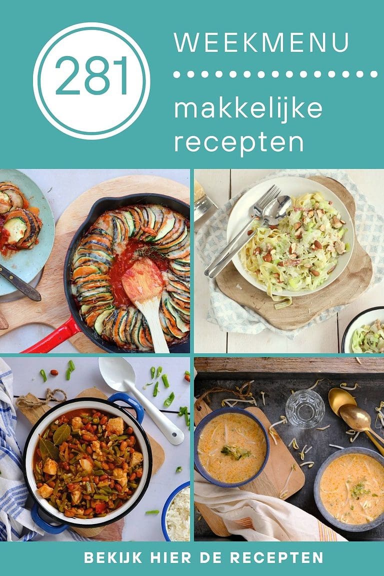 Weekmenu Idee Weekmenu makkelijke recepten 281 - Lekker eten met Linda
