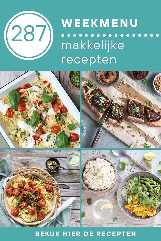 Weekmenu Idee Weekmenu makkelijke recepten 287 - Lekker eten met Linda