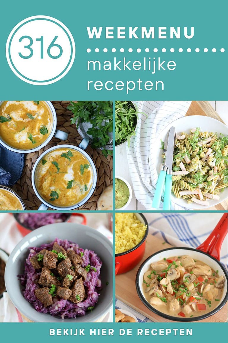 Weekmenu Idee Weekmenu makkelijke recepten 316 - Lekker eten met Linda
