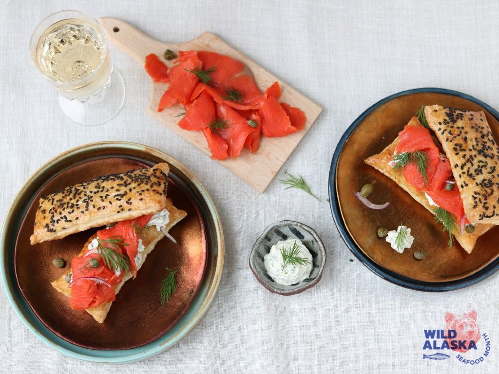 Hartige tompouce met zalm