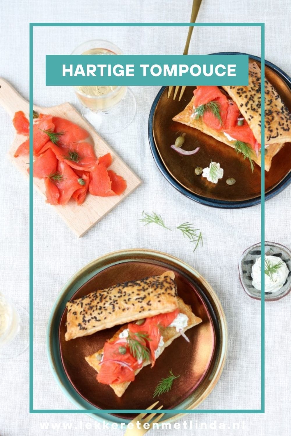 Hartige tompouce met zalm