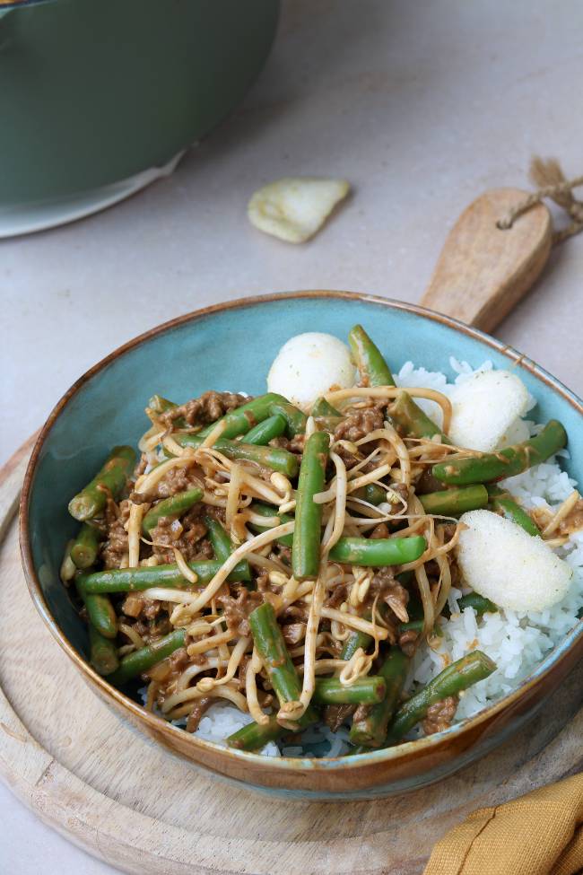 Gehaktschotel met sperziebonen