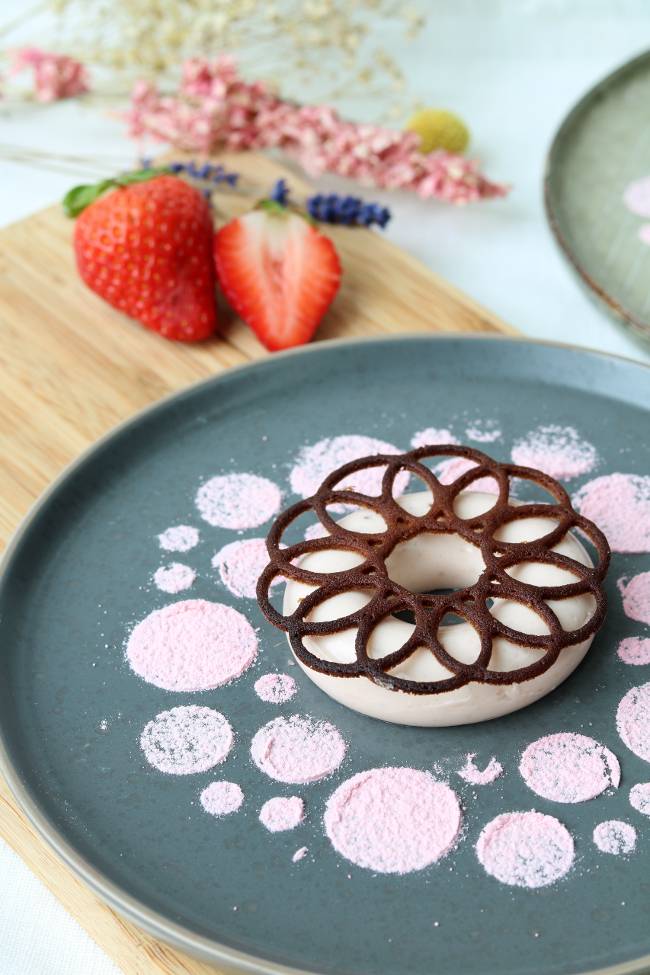 Aardbeien panna cotta