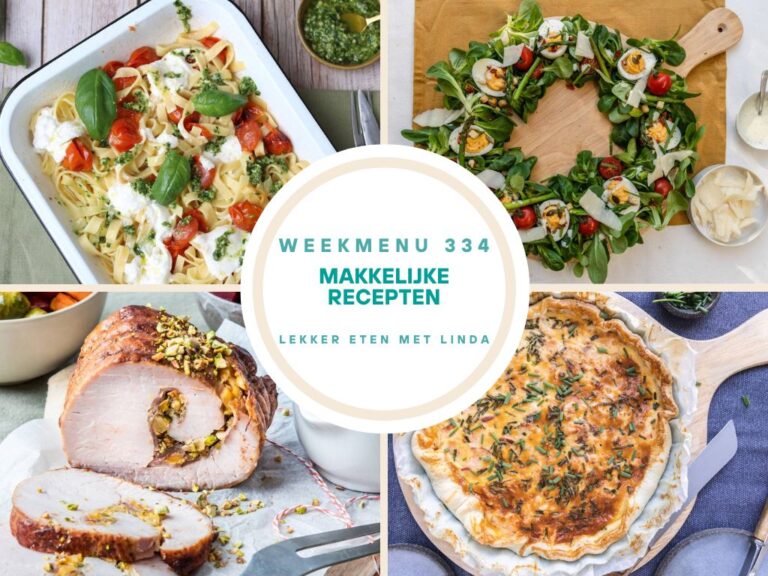 Weekmenu makkelijke recepten 334