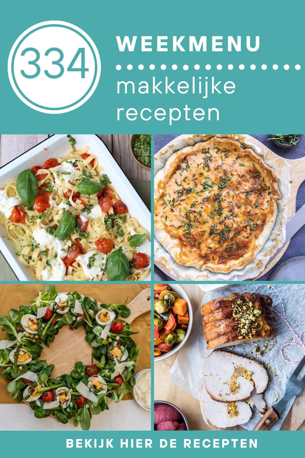 Weekmenu recepten voor het avondeten