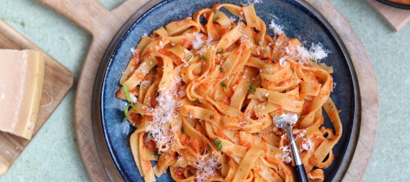 Pasta met paprikasaus