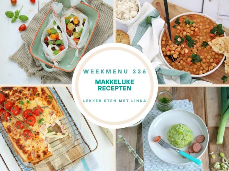 Weekmenu makkelijke recepten 336