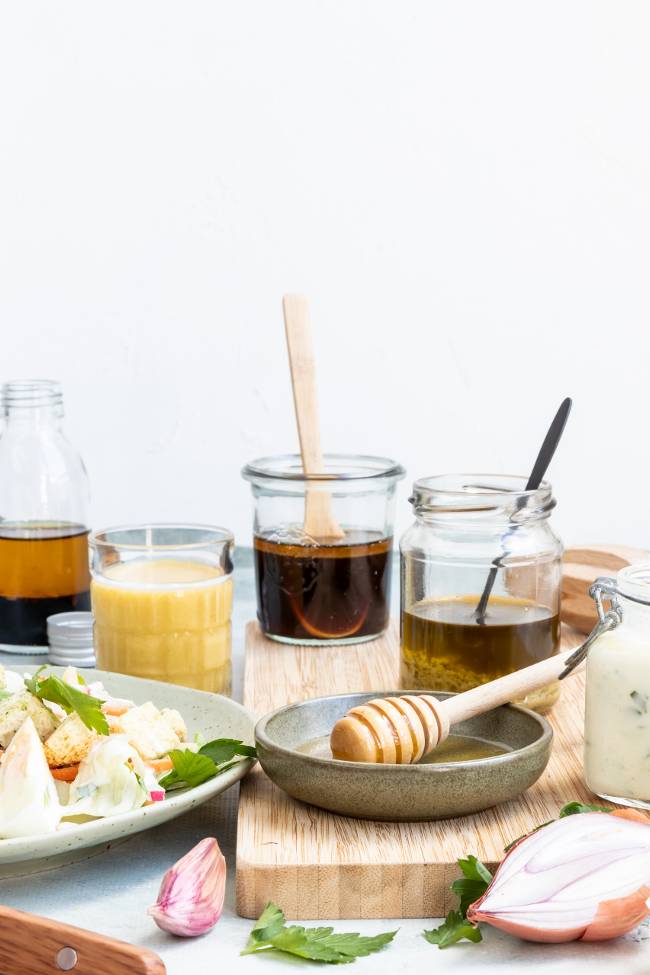 Dressing voor salade maken