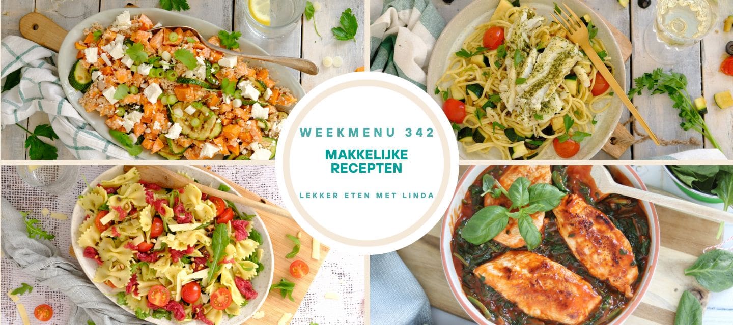 Weekmenu gezonde recepten