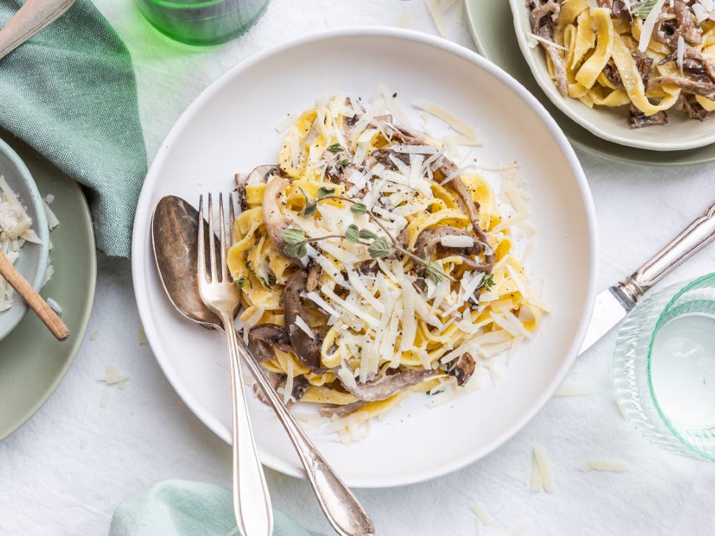 Pasta met champignons