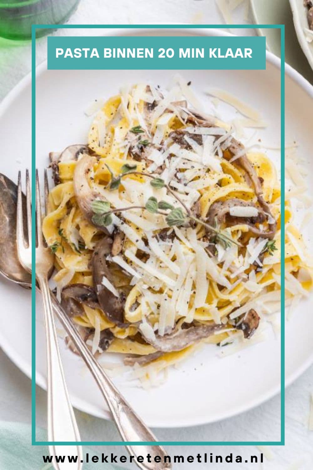 Pasta met champignons