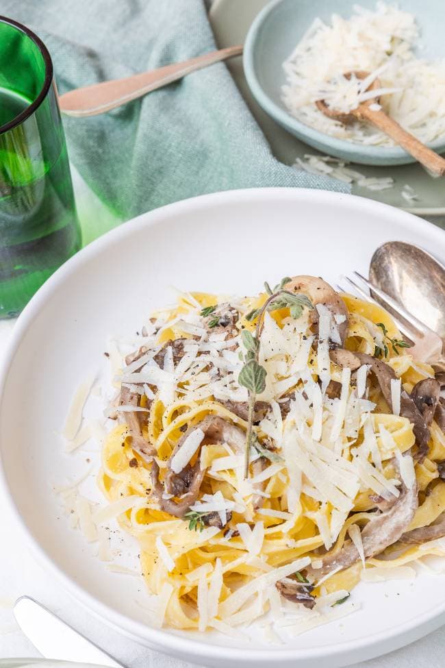 Pasta met champignon roomsaus