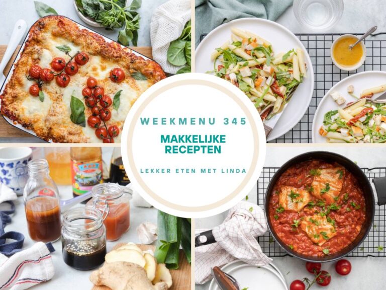Weekmenu makkelijke recepten 345