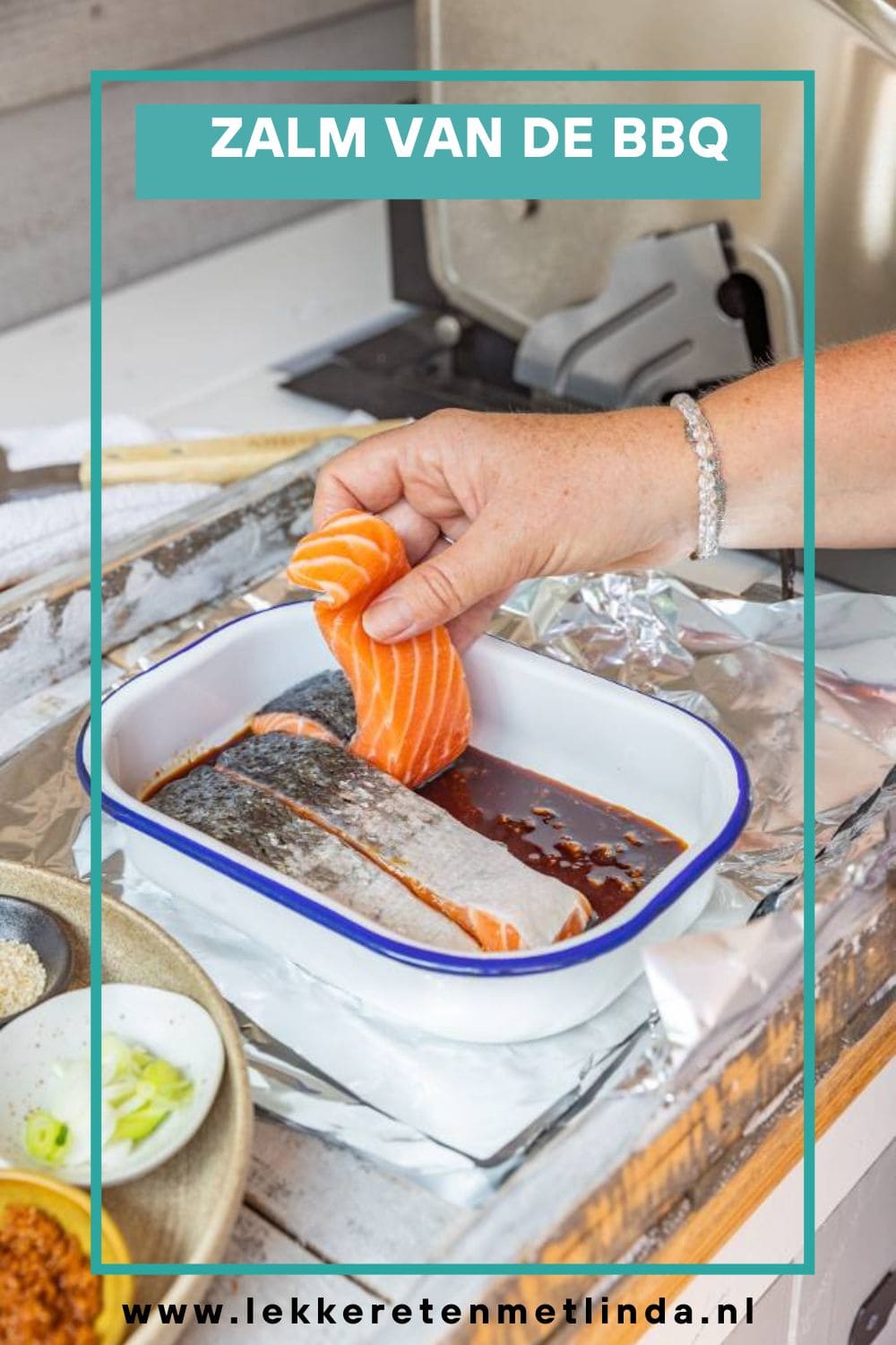 Zalm van de bbq, zalm op de bbq