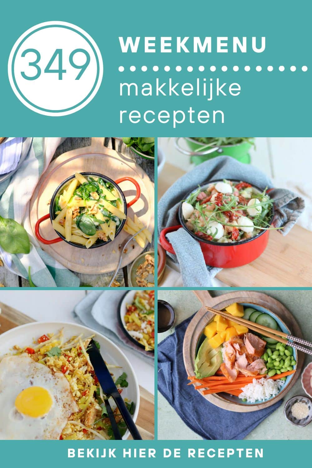 Weekmenu recepten voor het avondeten