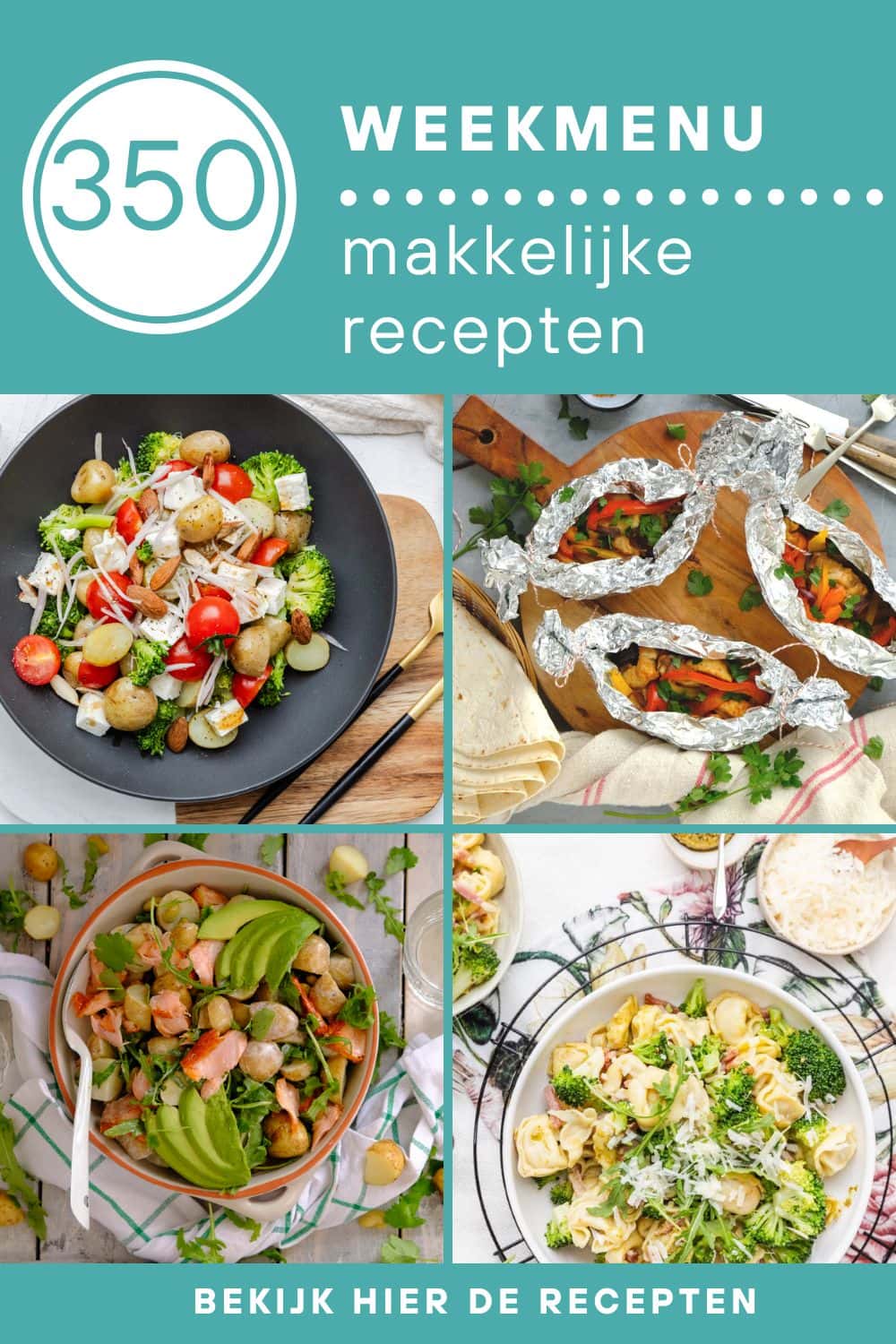 Weekmenu recepten voor het avondeten