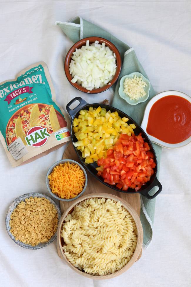 Pasta met Mexicaanse twist