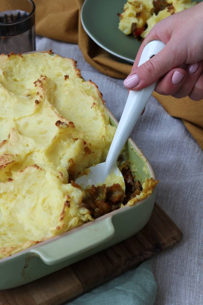 Ovenschotel met spitskool en gehakt