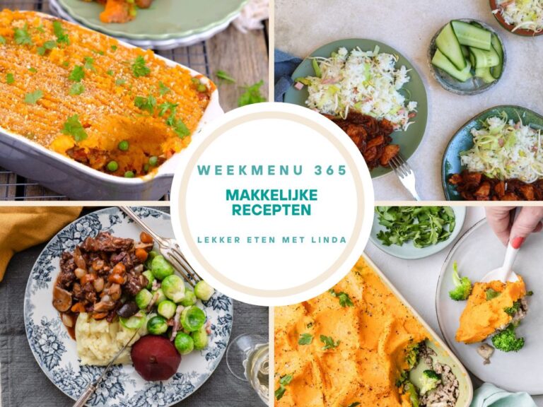 Weekmenu makkelijke recepten 365